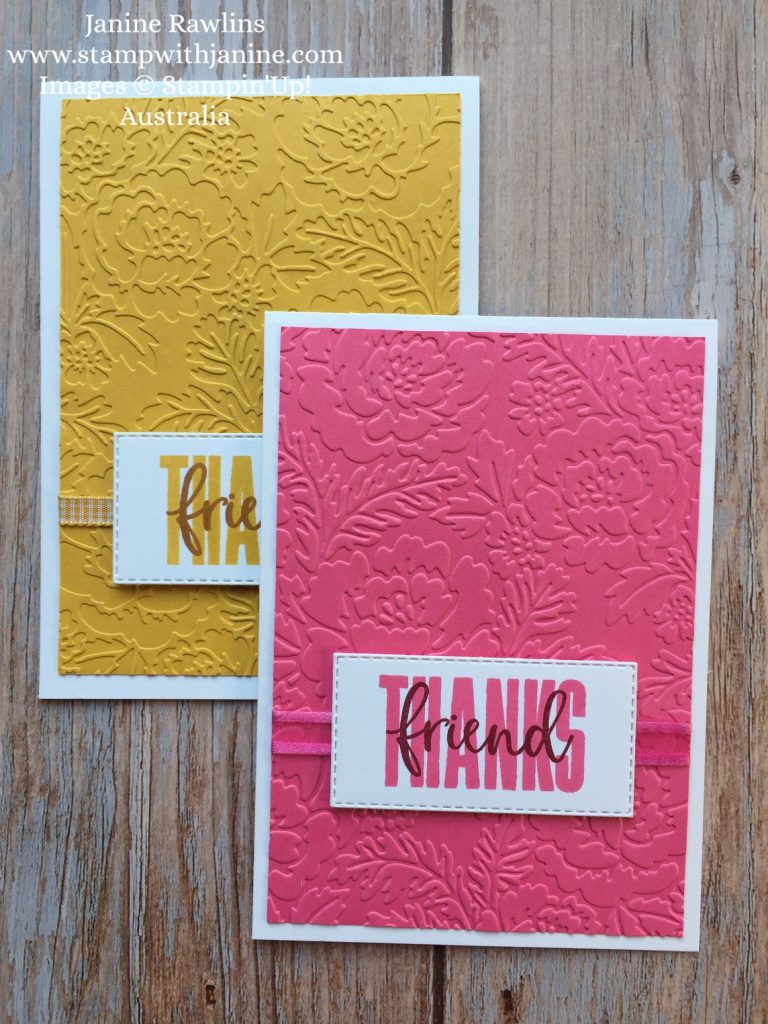 Stampin'Up! Biggest Wish with Pretty Flowers embossing folder card
