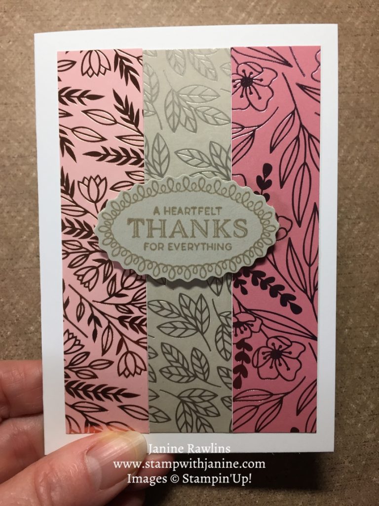 Stampin'Up! Love You Always DSP thank you cards