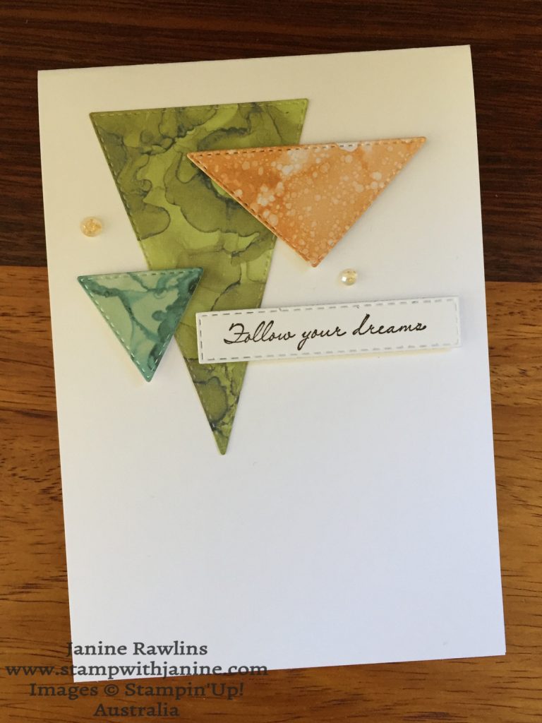 Stampin' Up! Stitched Triangles Card