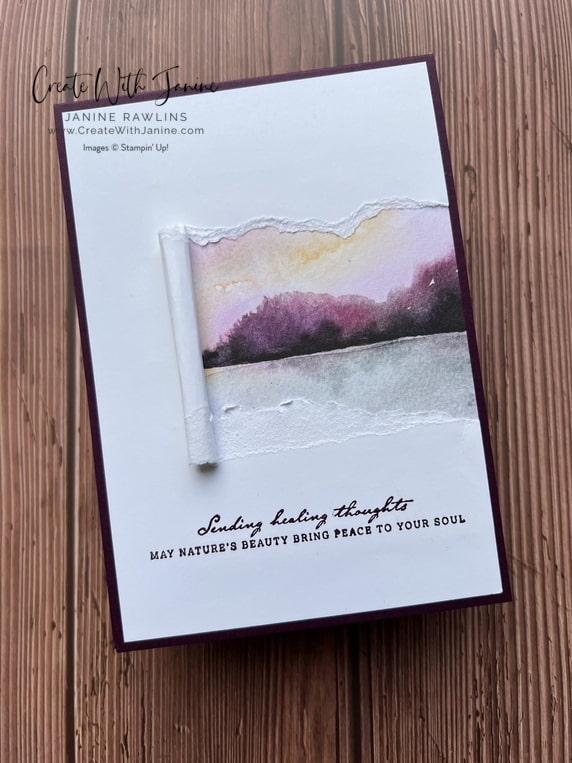 Stampin' Up! On the Horizon Torn Effect Card