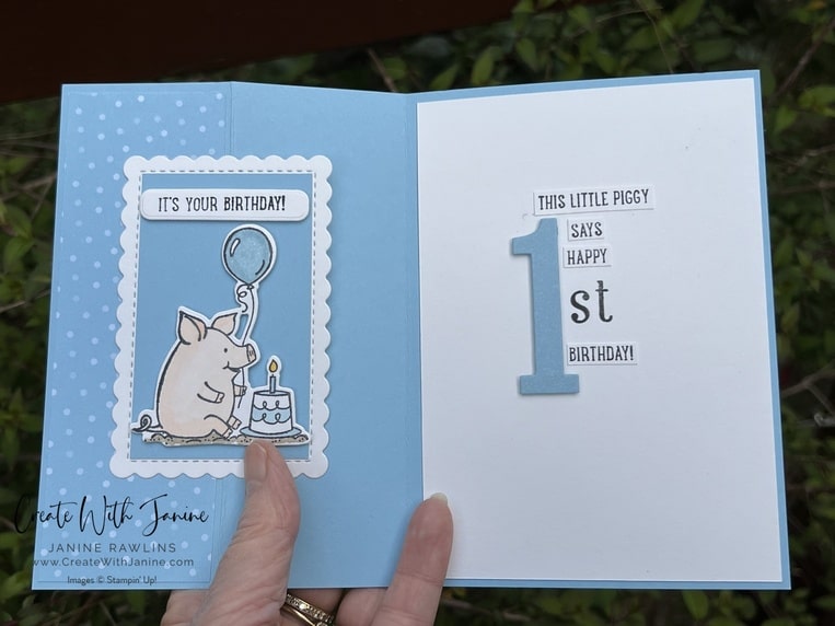 This Birthday Piggie Fun Fold Card