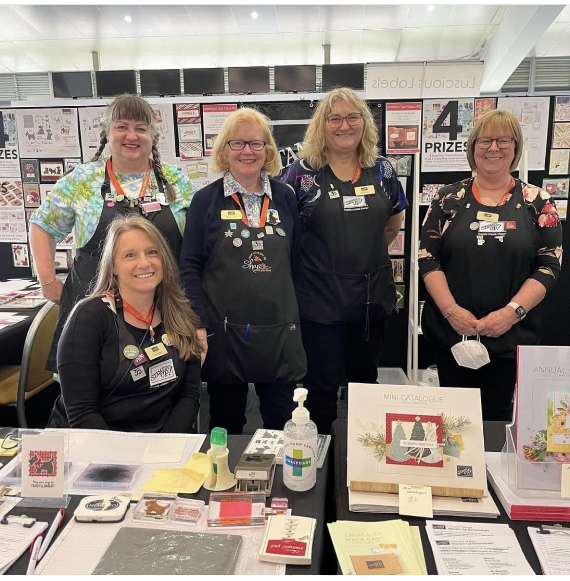 Join Stampin' Up! and become a Stampin' Up! Demonstrator. Here I am with some of my team members working at one of the recent Melbourne Papercraft Shows.