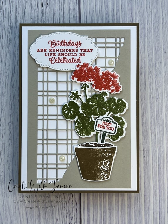Stampin' Up! Potted Geraniums